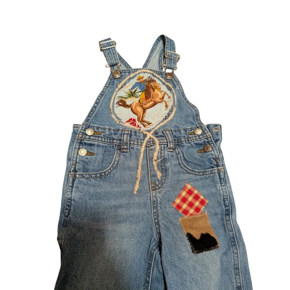 Denim Overall Bibs 3T Custom Farm Rodeo Barn Handmade